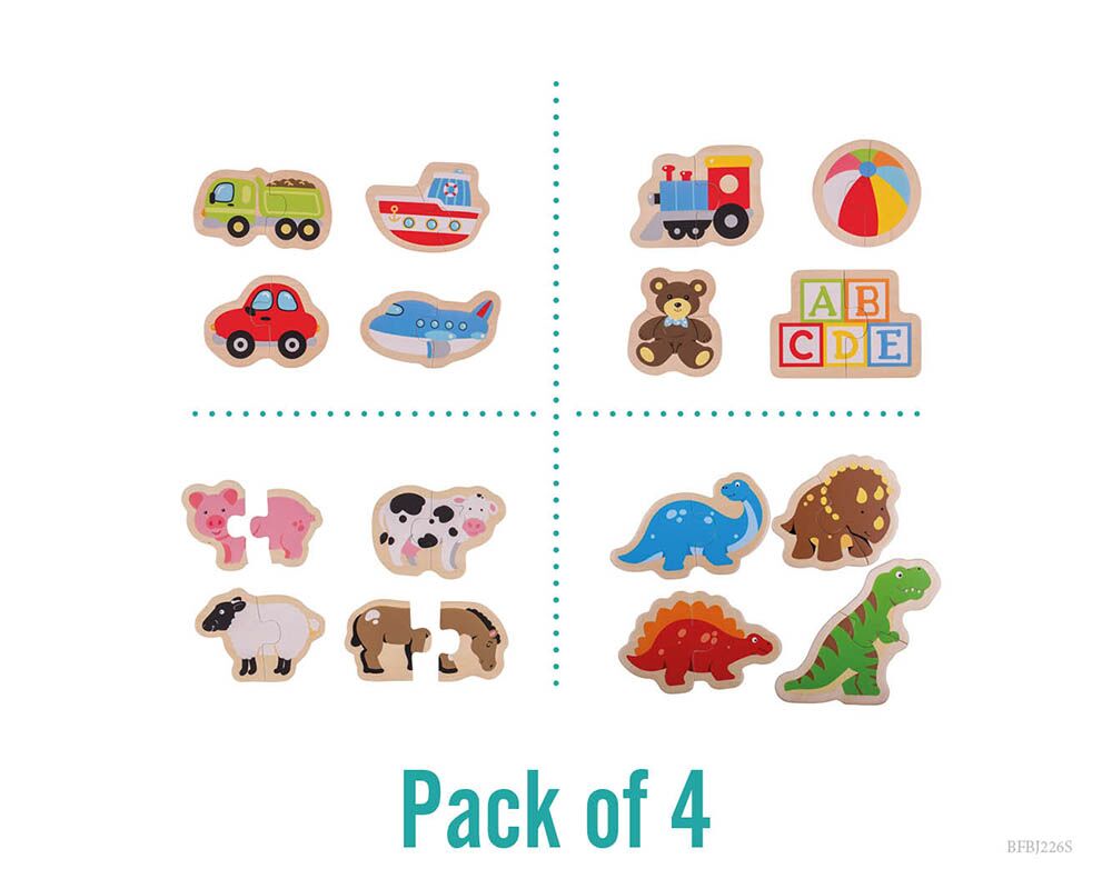 Two Piece Puzzles Pack OF 4 (pk1)
