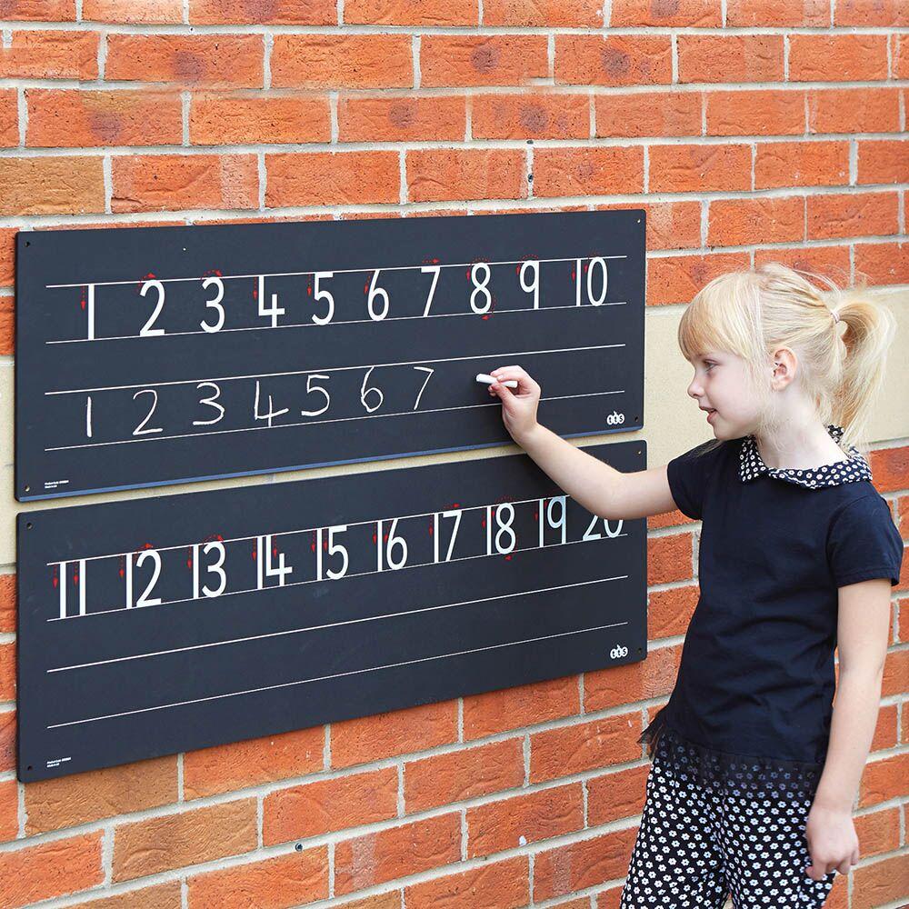 Outdoor Chalkboard Number Line 1-20