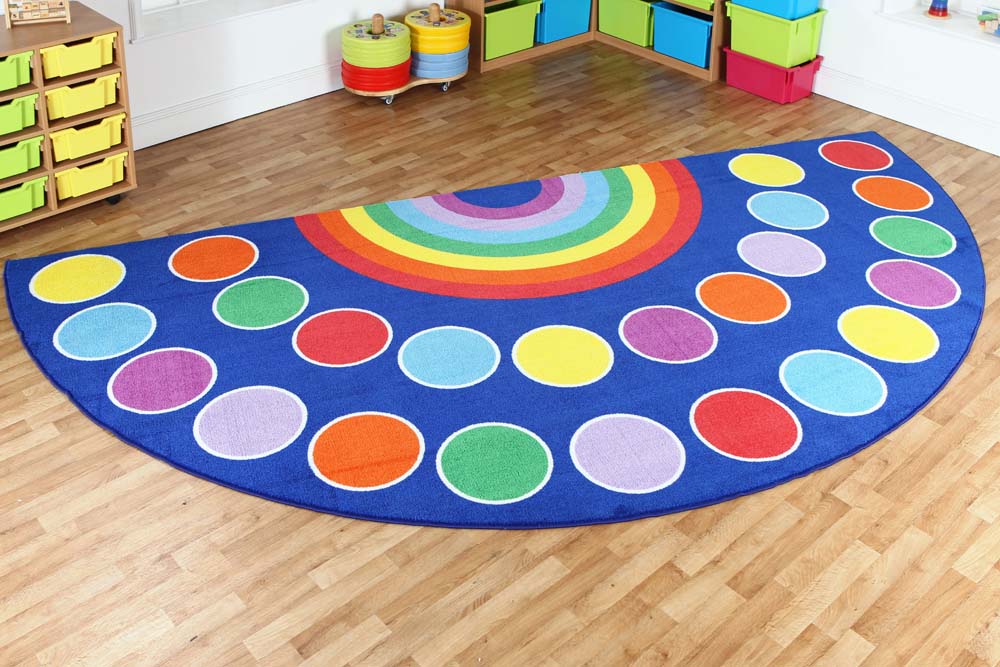 Rainbow Semi-Circle Placement Carpet