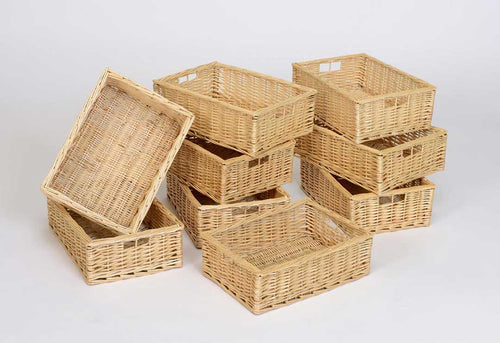 Wicker Basket (Shallow Pack Of 9)