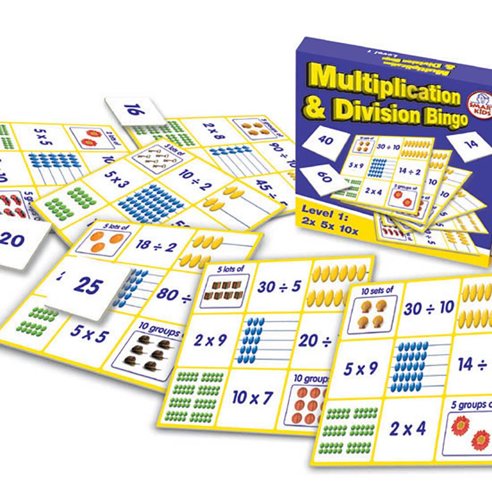 Multiplication and Division Bingo Set of 6 Level 2