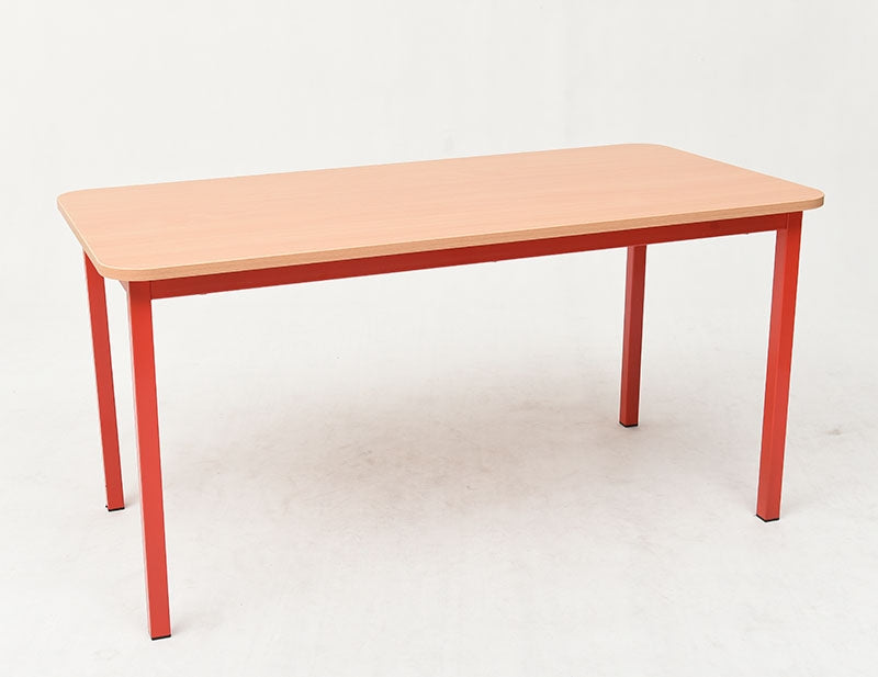 Steel Rectangular School Table - Red 59cm