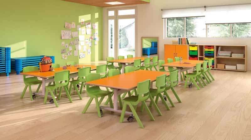 Multipurpose room with Timber chairs 34cm