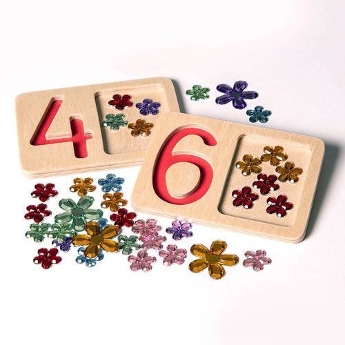 Wooden Number Trays