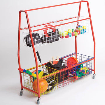 Storage Trolley with Mesh Baskets