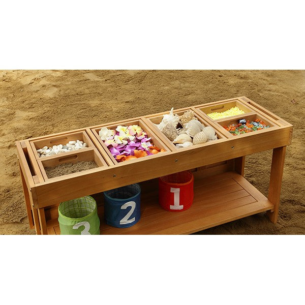 Ease Outdoor Wooden Sorting Table and Lid