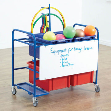 Whiteboard and Storage Trolley