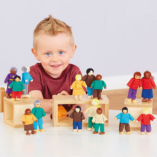 Wooden Small World Diversity Multicultural Family