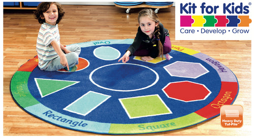 Geometric Circular Carpet