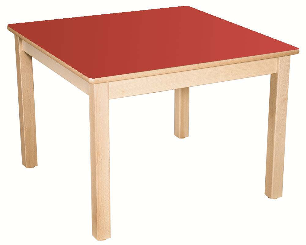Square Table Red All Heights