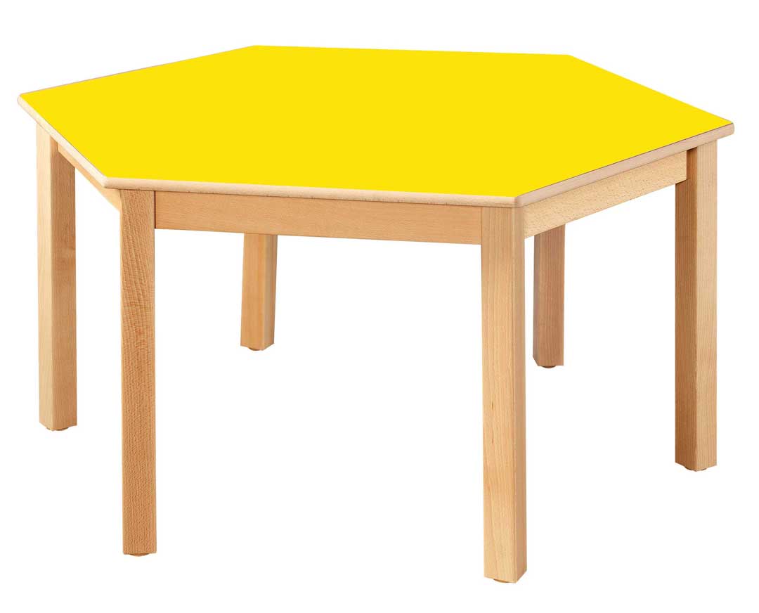 Hexagonal Table All Heights & All Colours