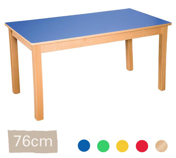 Rectangular Table 76cm All Colours