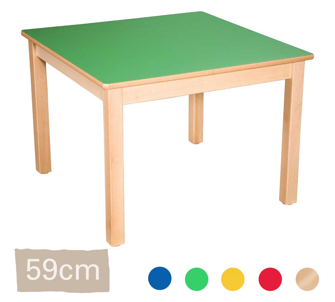 Square Table 59cm All Colours