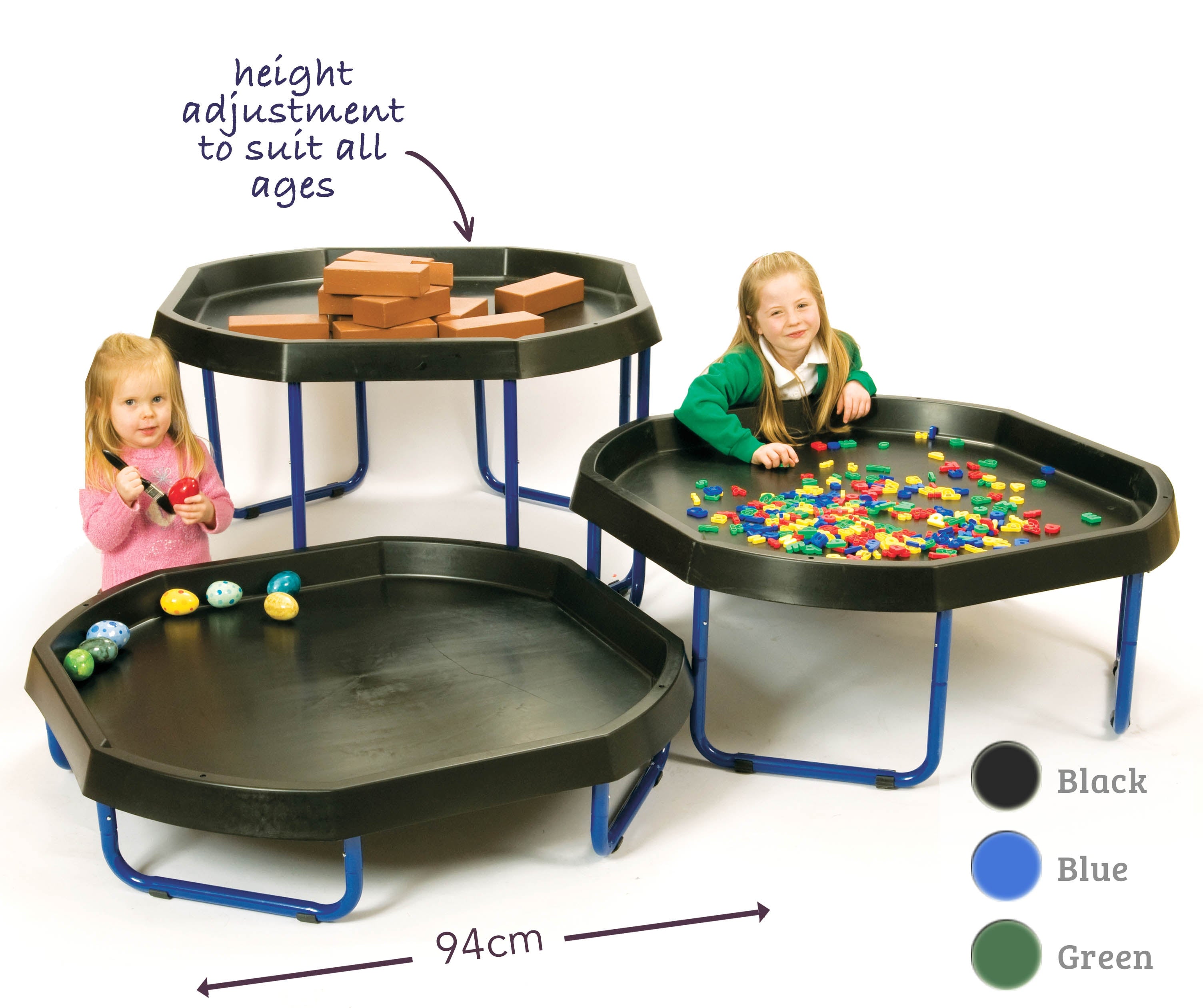3-Pack Active World Tuff Tray - Multicolour (trays only)