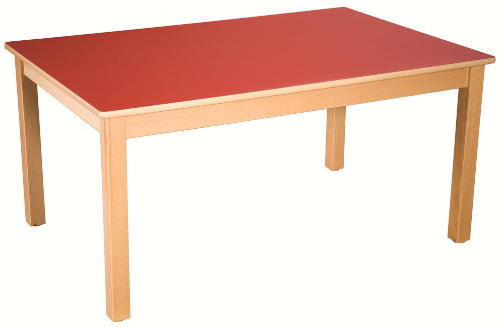 Rectangular Table Red All Heights