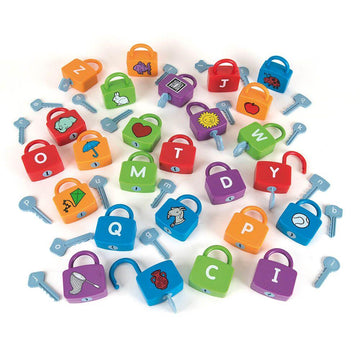 Alphabet Learning Locks Padlock and Keys Matching