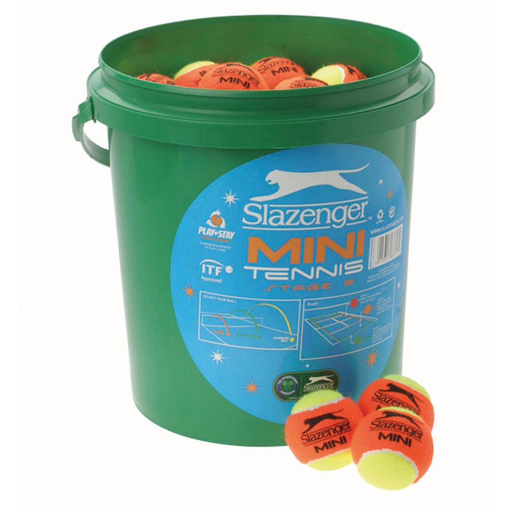 Bucket of Orange Mini Tennis Balls 60pk