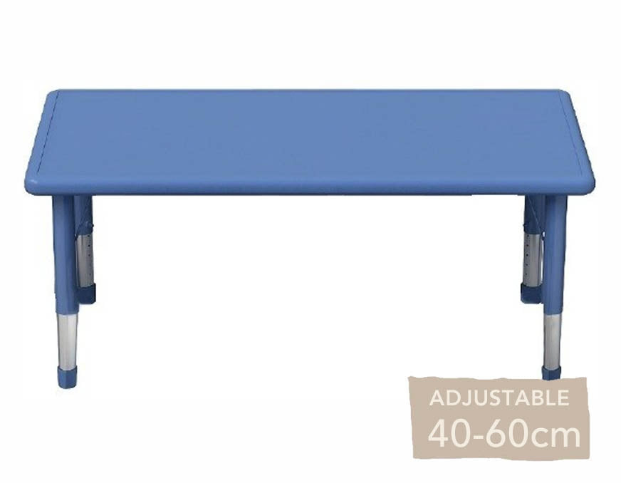 Adjustable Rectangular Polyethylene Table All Colours and Heights