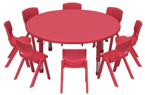 Adjustable Circle  Table & 6 30cm chairs