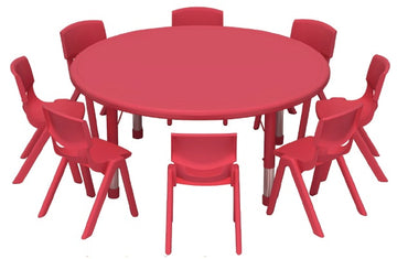 Adjustable Circle  Table & 6 30cm chairs