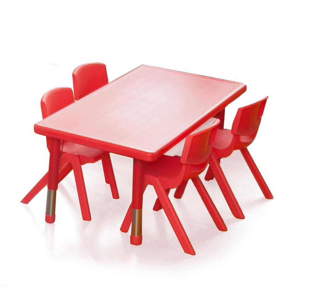 Polyethylene Rectangular Table and  4 x 30cm Chairs