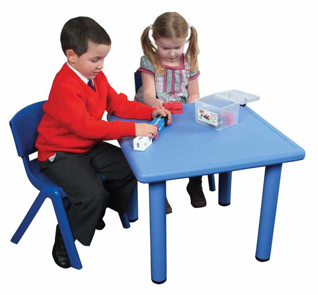 Adjustable Square Polyethylene Table All Heights and Colours