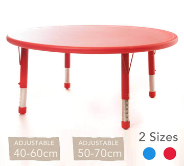 Adjustable Round Poly Table All Colours & Heights