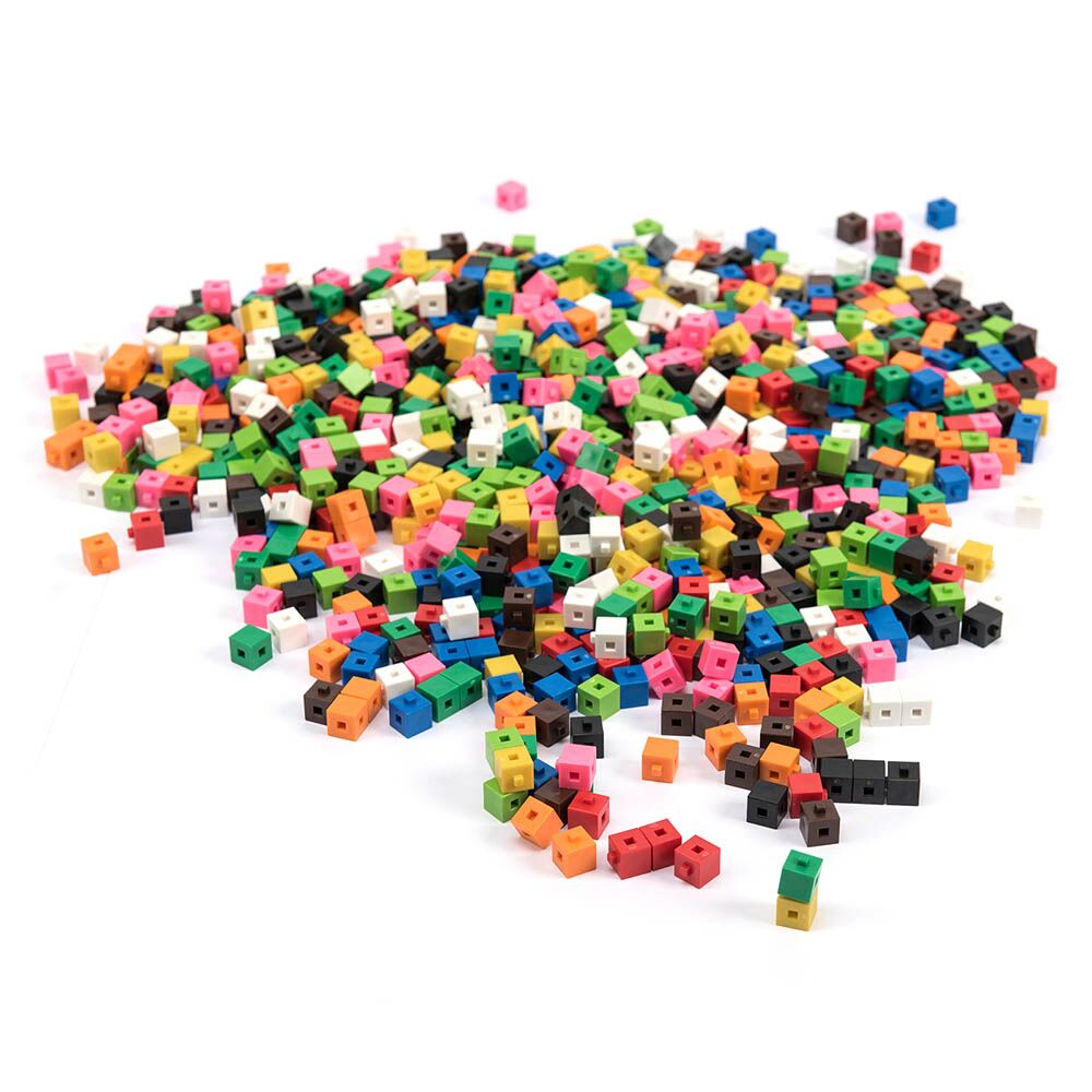 Plastic Interlocking Colour Cubes 1000pk